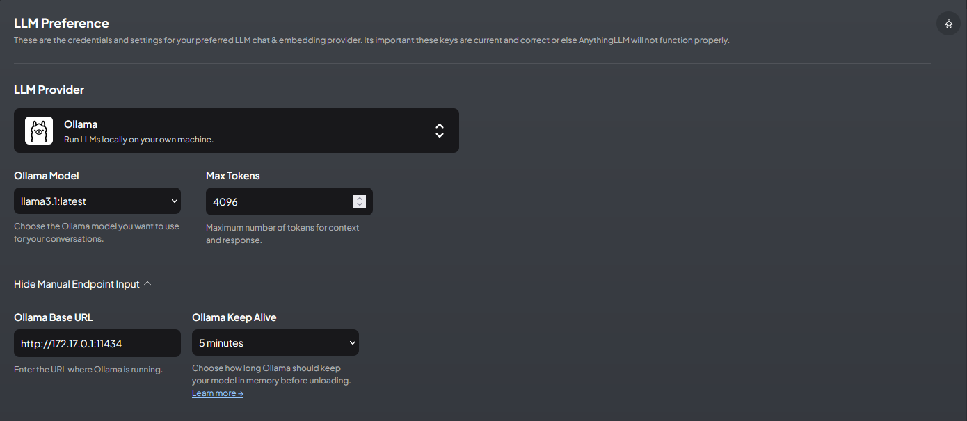 ollama llm preference in anythingllm